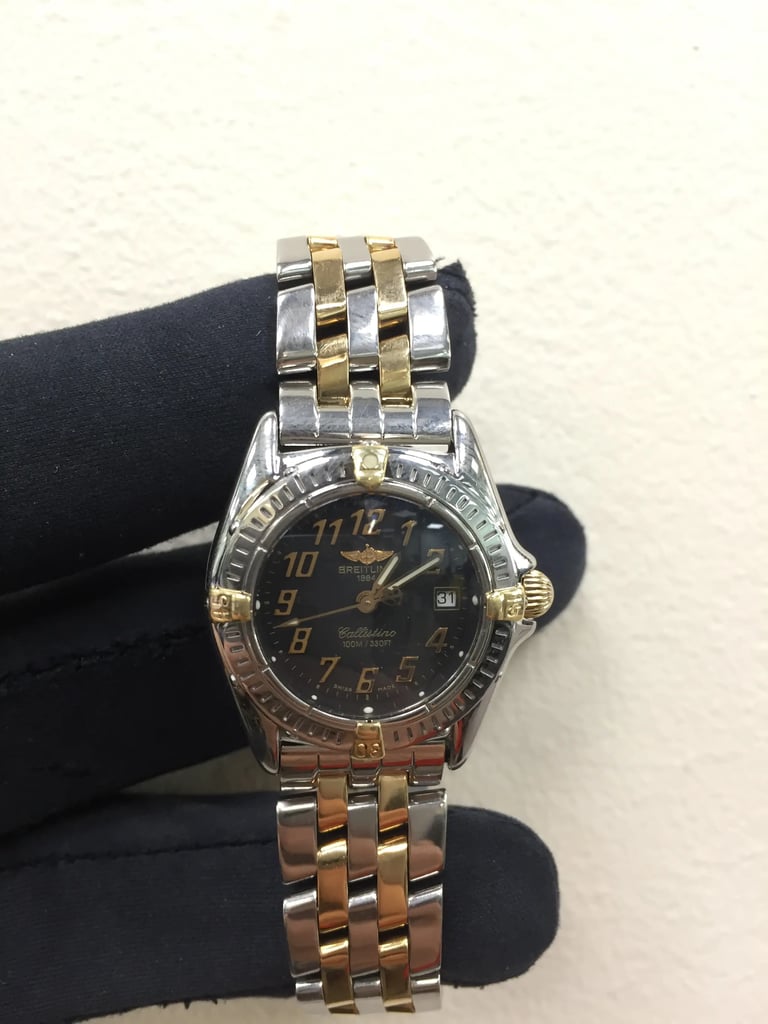 Front Full View Of Breitling B52045.1 Stainless Steel Watch Pre Owned Condition {Product Condition}