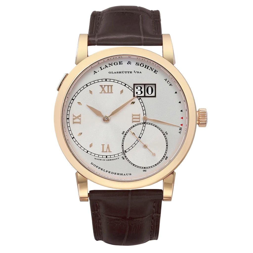 Front Full View Of A. Lange & Söhne 115.032/LS1154AD Rose Gold Watch Pre Owned Condition Good