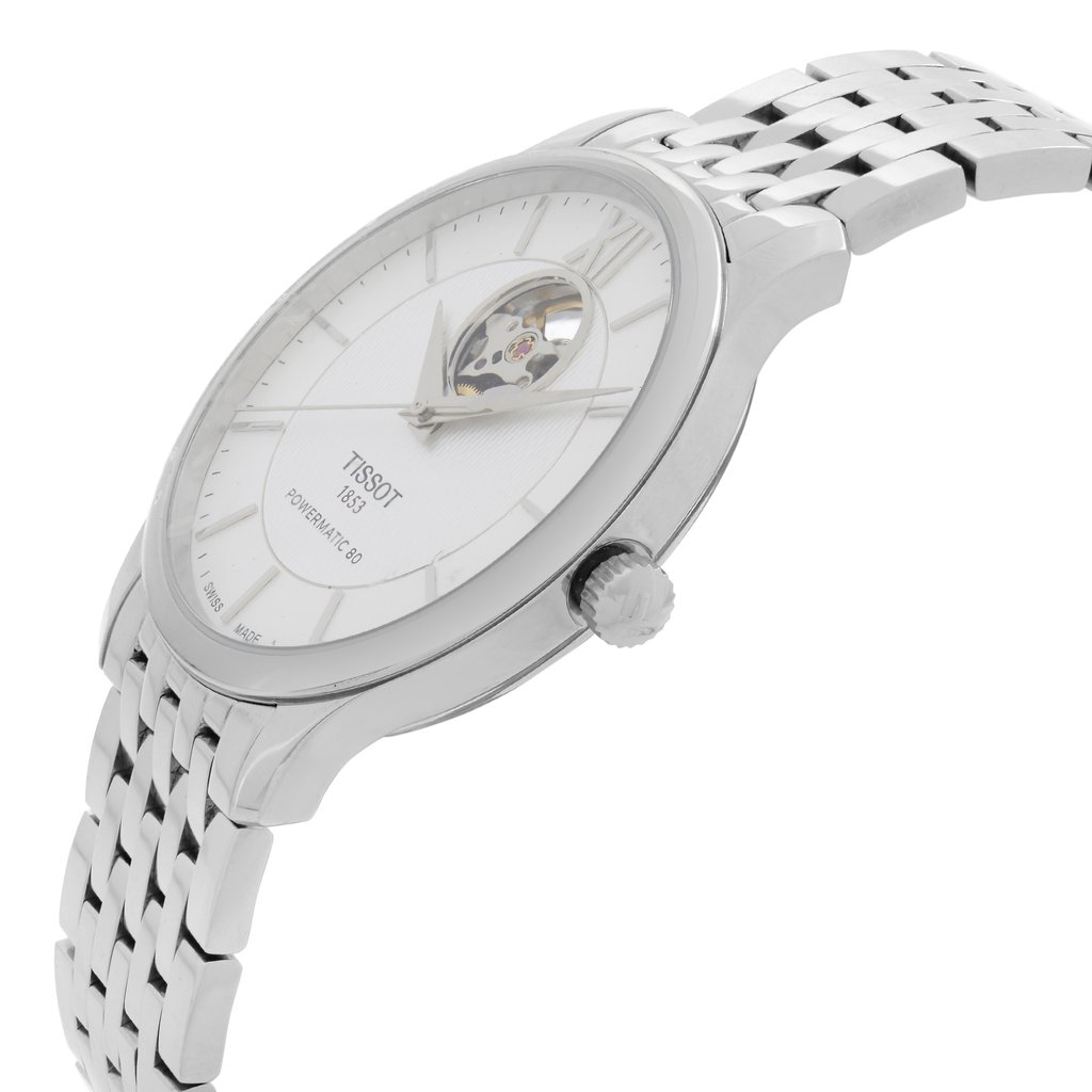 View Of Crown Facing Side Of Tissot T063.907.11.038.00 Stainless Steel Watch Unworn Condition
