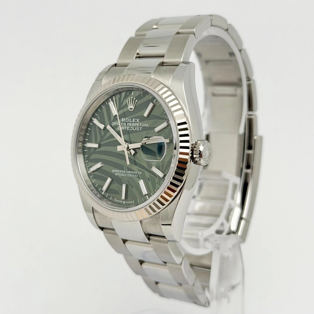 View Of Crown Facing Side Of Rolex 126234 Stainless Steel Watch New Condition