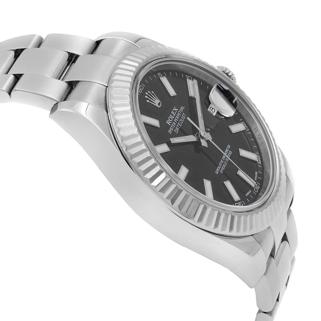 View Of Opposite Crown Facing Side Of Rolex 116334 Stainless Steel Watch Pre Owned Condition
