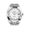 Up Close Front Facing Picture Of Rolex 126300 Stainless Steel Watch Pre Owned Condition