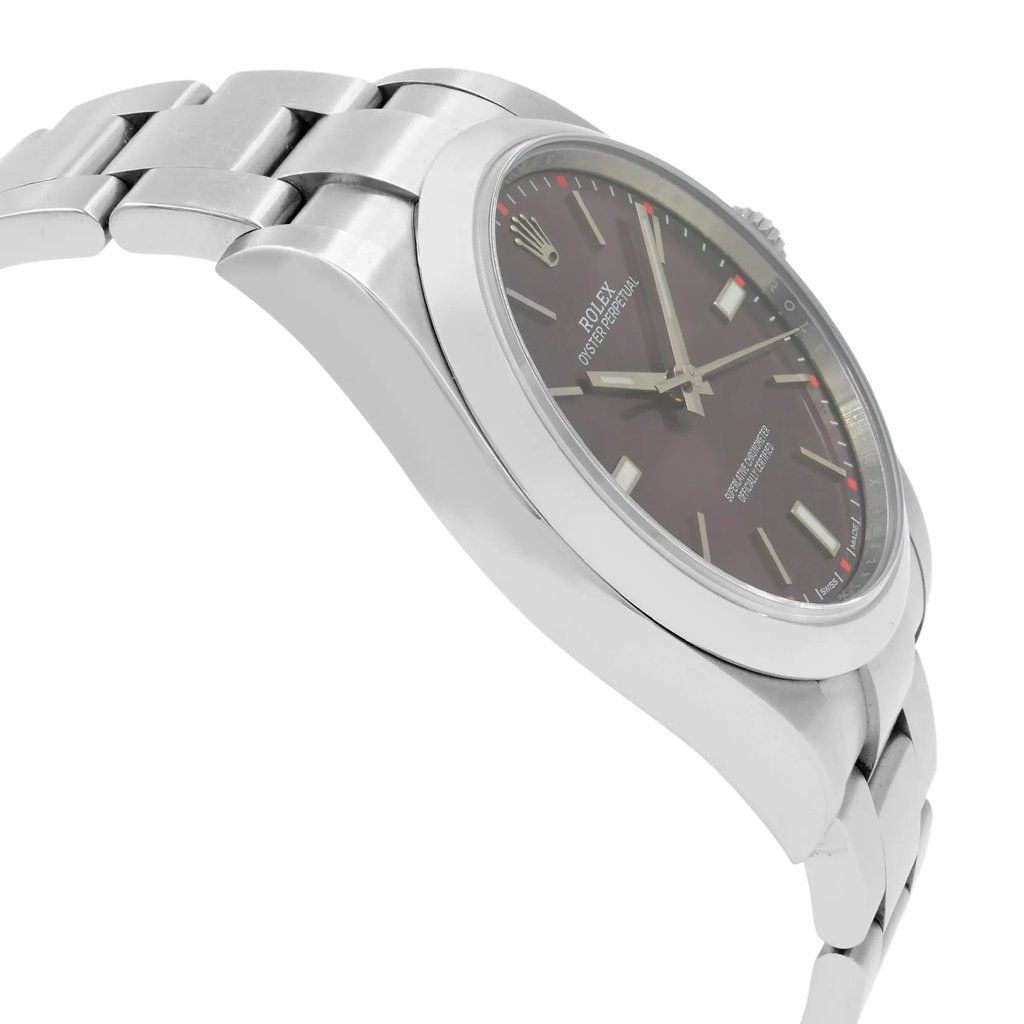 View Of Opposite Crown Facing Side Of Rolex 114300 RGIO Stainless Steel Watch Unworn Condition