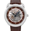 Up Close Front Facing Picture Of Hermes AR6.710 Stainless Steel Watch Pre Owned Condition