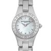 Up Close Front Facing Picture Of Baume And Mercier MOA10078 Stainless Steel Watch Pre Owned Condition