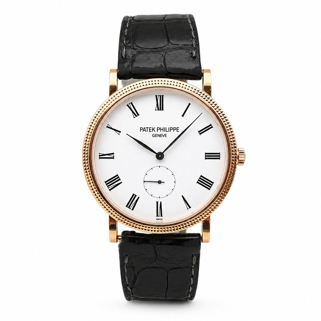 Front Full View Of Patek Philippe 5119R-001 Rose Gold Watch Pre Owned Condition Good
