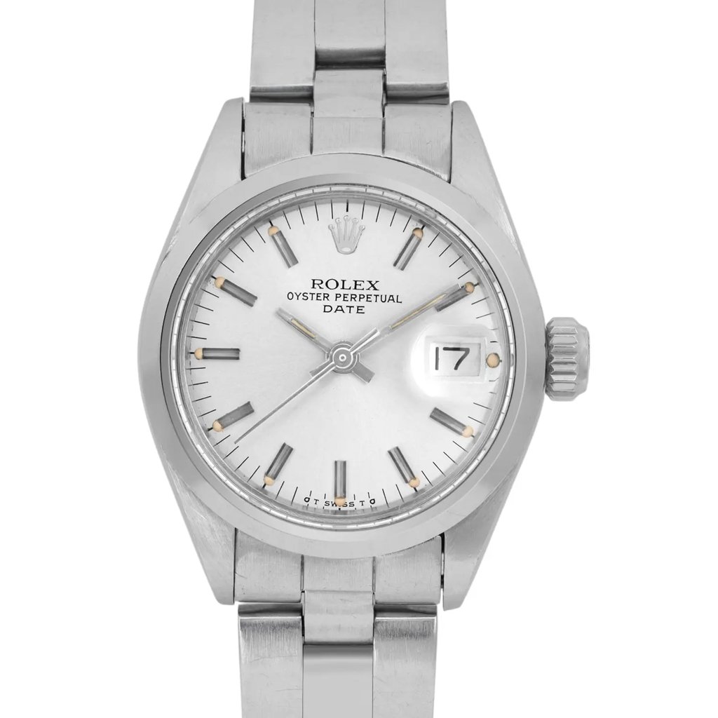 Up Close Front Facing Picture Of Rolex 6916 Stainless Steel Watch Pre Owned Condition