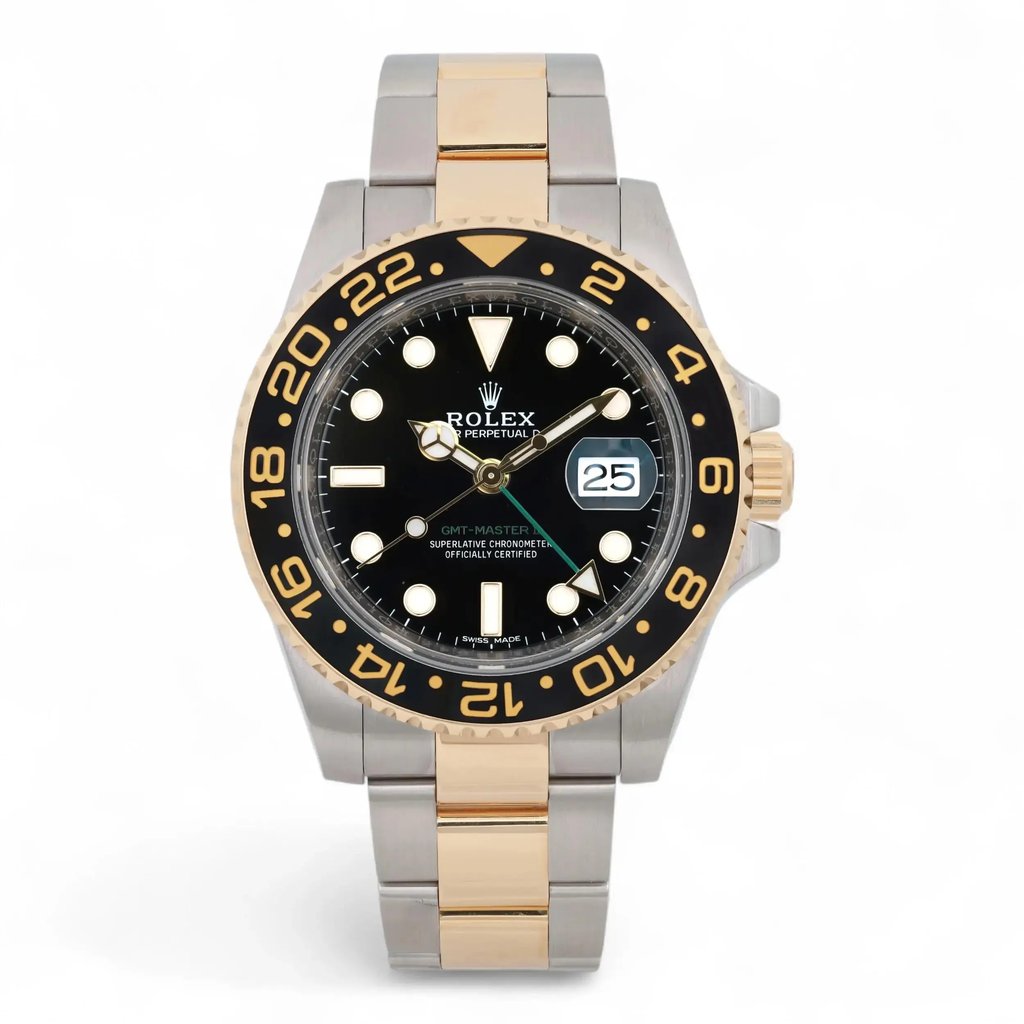 Front Full View Of Rolex 116713LN Stainless Steel Watch Pre Owned Condition Good