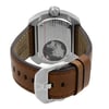 Back View Of Solid Back Case And Closed Leather Band Of SEVENFRIDAY V2/01 Watch Unworn Condition