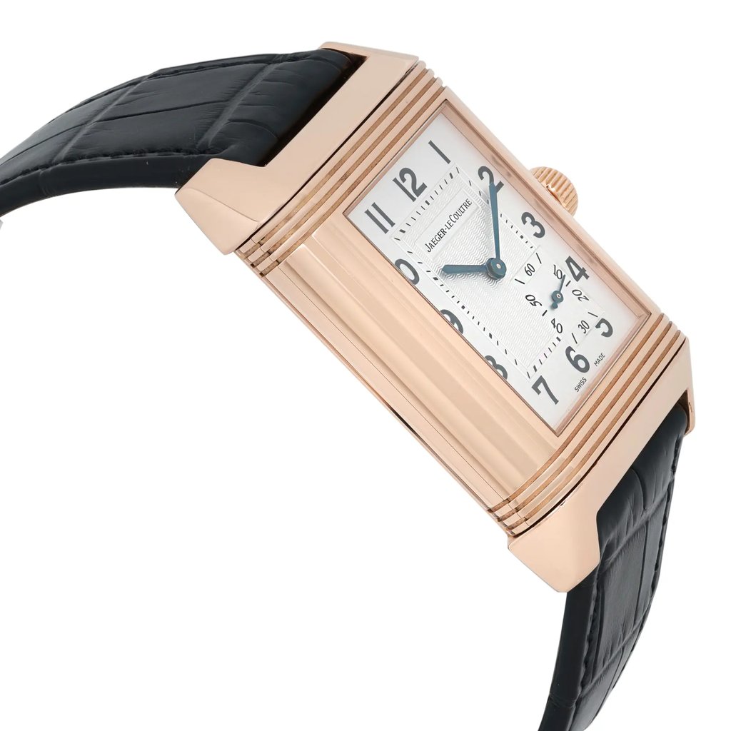 View Of Opposite Crown Facing Side Of Jaeger-LeCoultre 240.214 Rose Gold Watch Pre Owned Condition