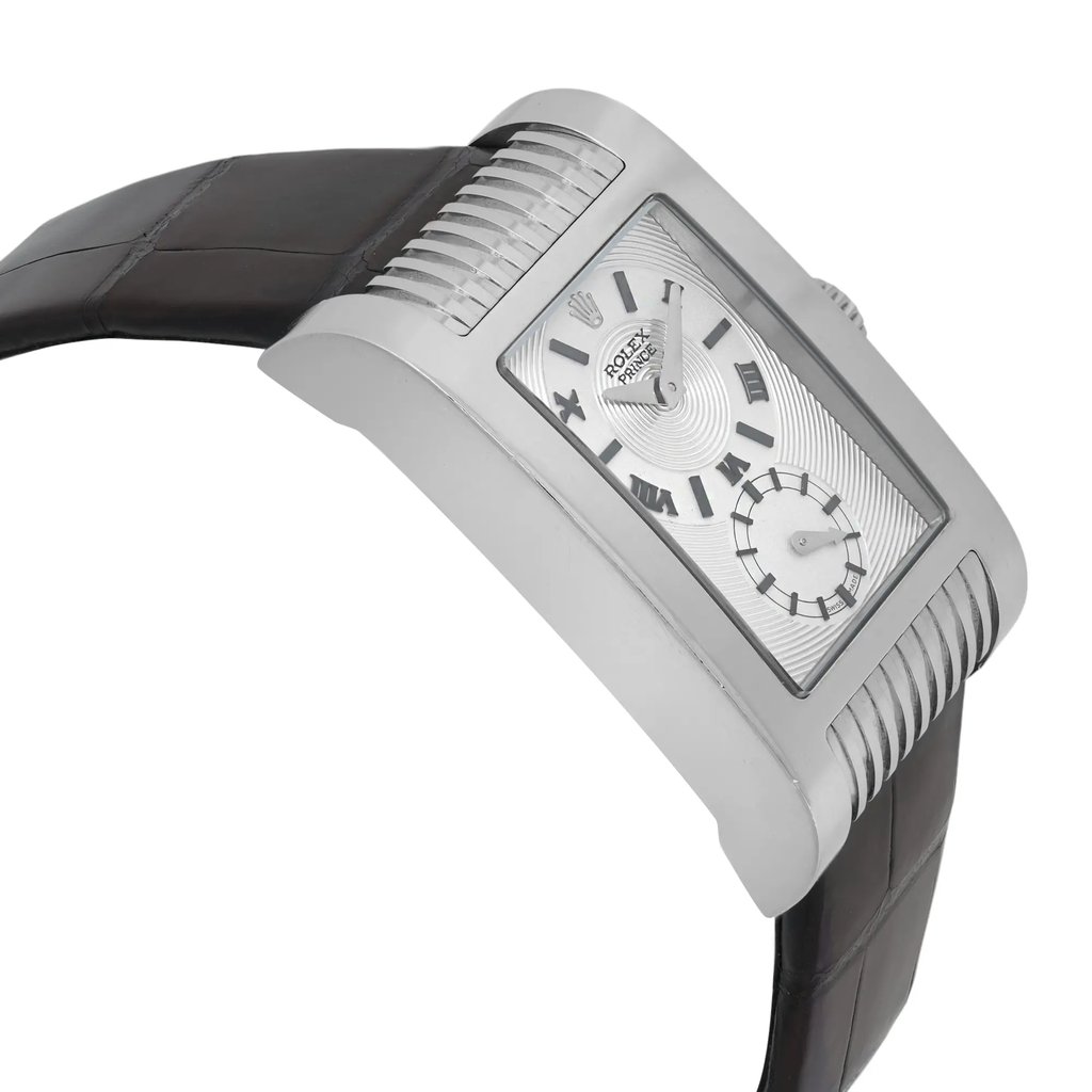 View Of Opposite Crown Facing Side Of Rolex 5441 White Gold Watch Pre Owned Condition