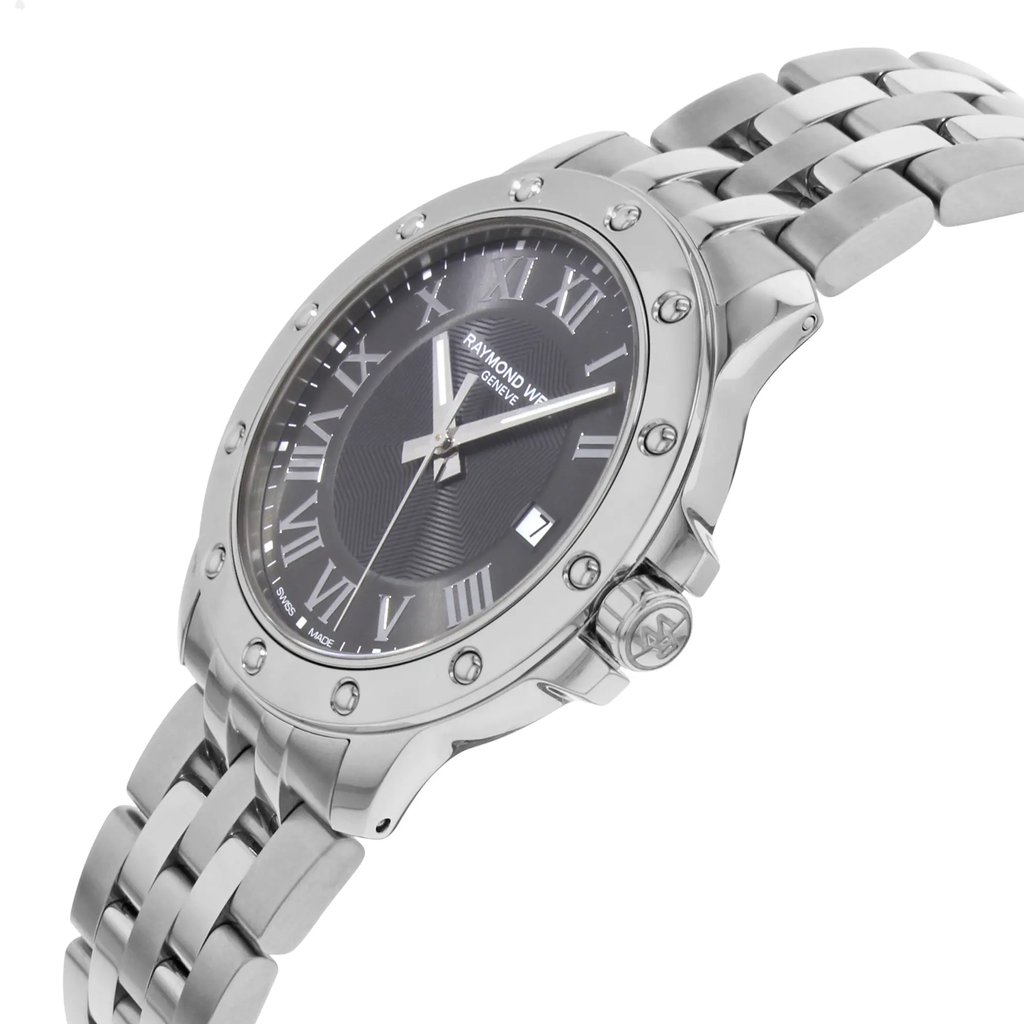 View Of Crown Facing Side Of RAYMOND WEIL 5599-ST-00608 Stainless Steel Watch Pre Owned Condition