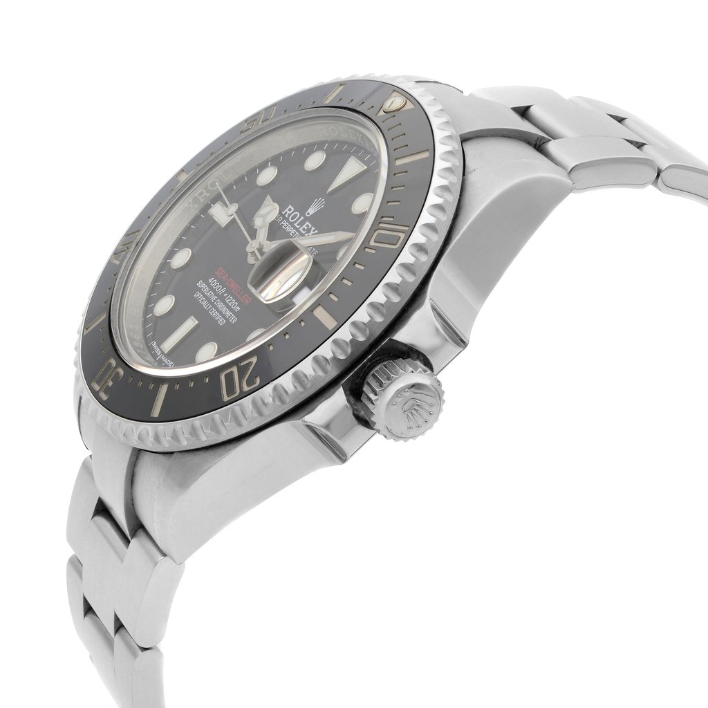 View Of Crown Facing Side Of Rolex 126600 Stainless Steel Watch Display Model Condition