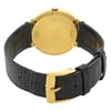 Back View Of Screwback Back Case And Closed Leather Band Of Piaget 90231 Watch Pre Owned Condition