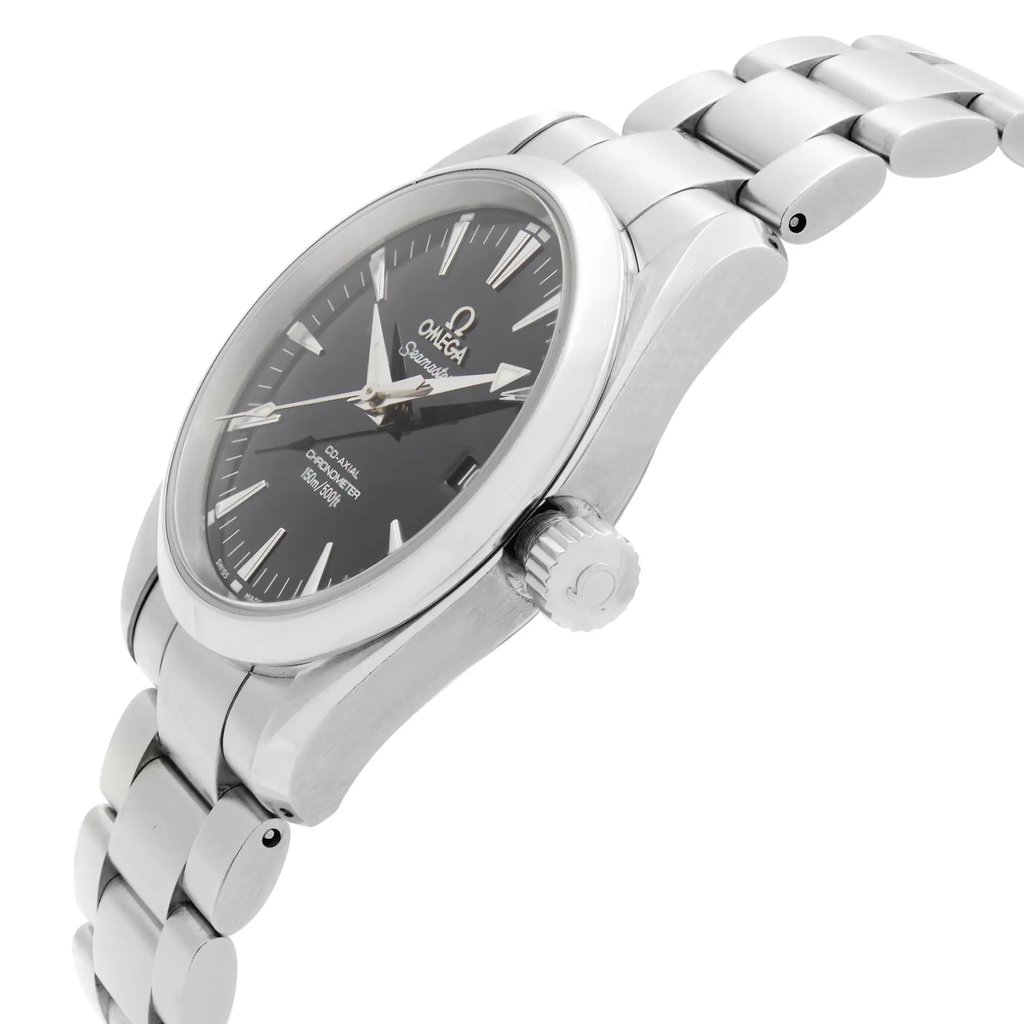 View Of Crown Facing Side Of OMEGA 2504.50.00 Stainless Steel Watch Pre Owned Condition