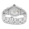 Back View Of {Caseback} Back Case And Closed Stainless Steel Band Of RAYMOND WEIL 2843-ST-00608 Watch Pre Owned Condition