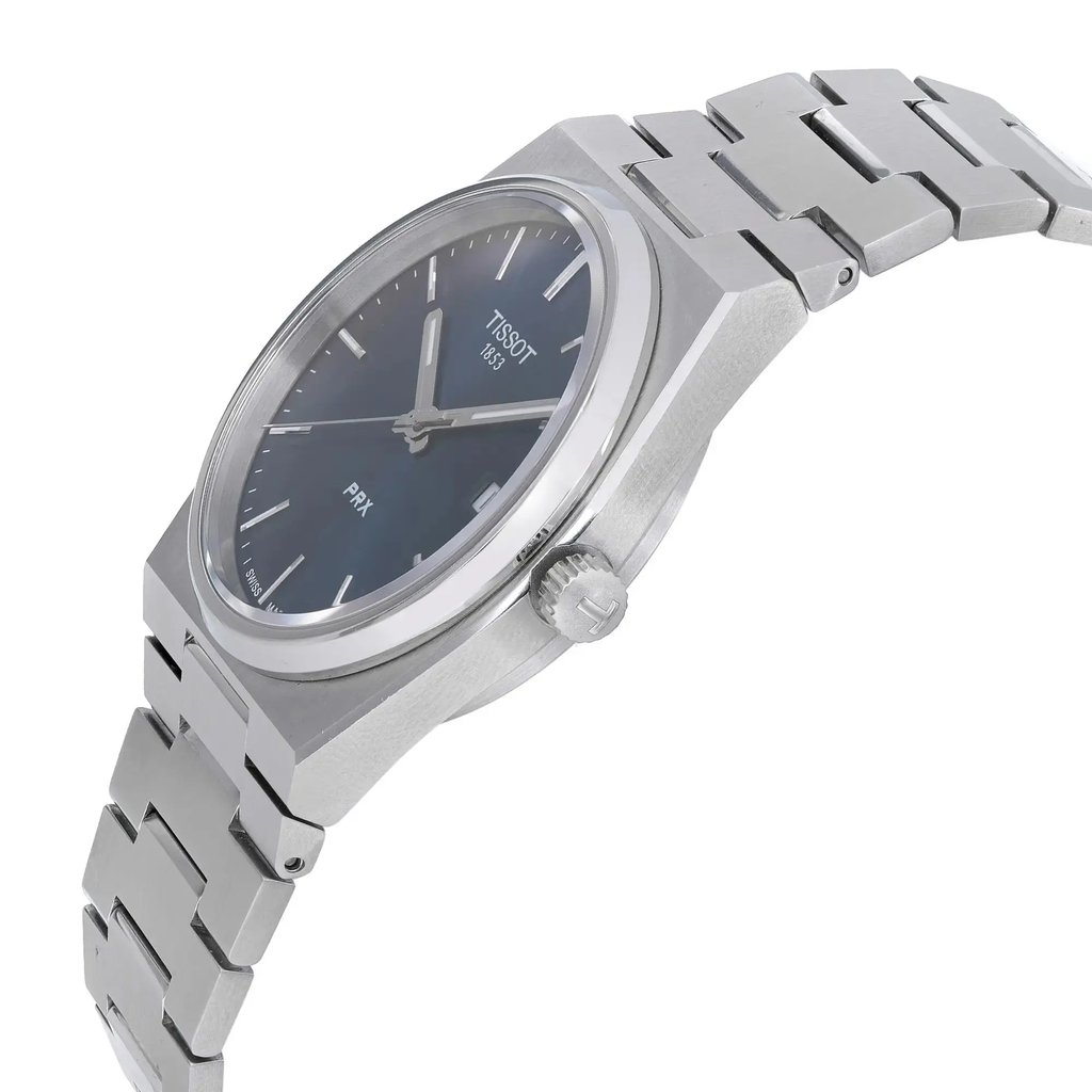 View Of Crown Facing Side Of Tissot T137.410.11.041.00 Stainless Steel Watch Pre Owned Condition