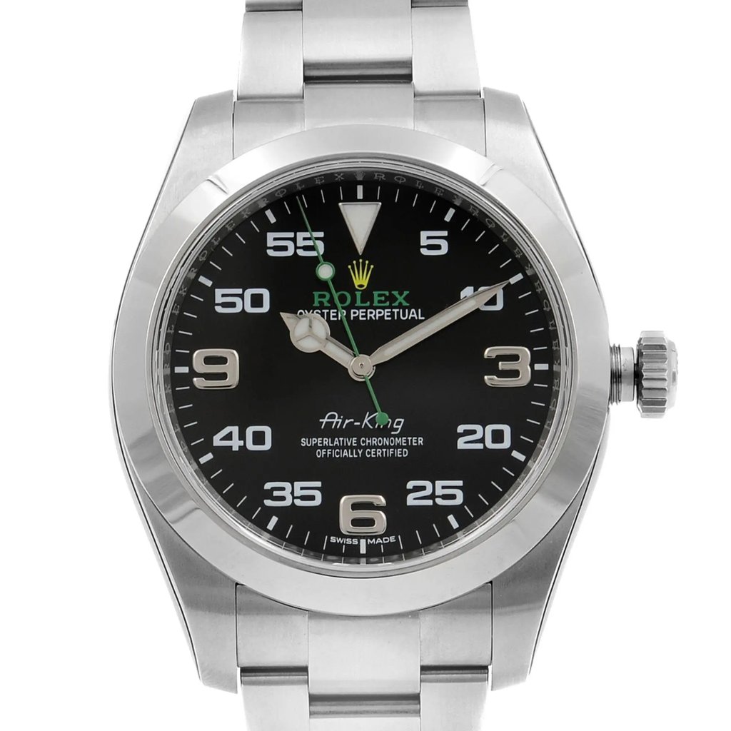 Up Close Front Facing Picture Of Rolex 116900 Stainless Steel Watch Display Model Condition