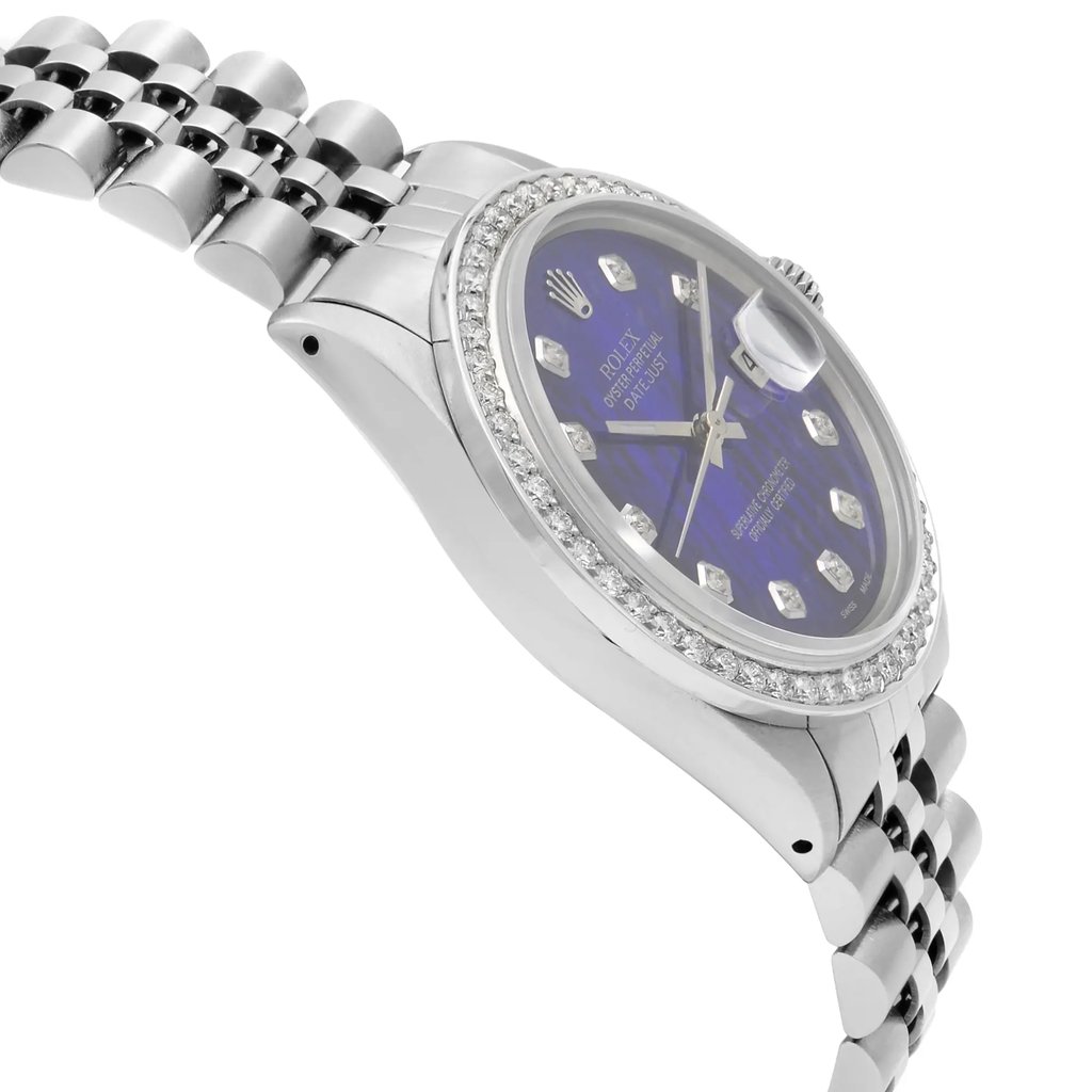 View Of Opposite Crown Facing Side Of Rolex 16014 Stainless Steel Watch Pre Owned Condition