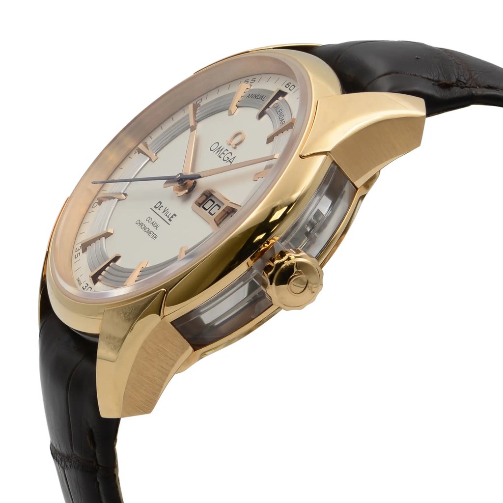 View Of Crown Facing Side Of OMEGA 431.63.41.22.02.001 Rose Gold,Stainless Steel Watch Pre Owned Condition