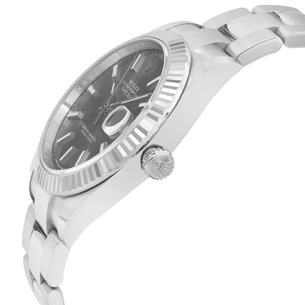 View Of Crown Facing Side Of Rolex  126334-0013 Stainless Steel Watch New Condition
