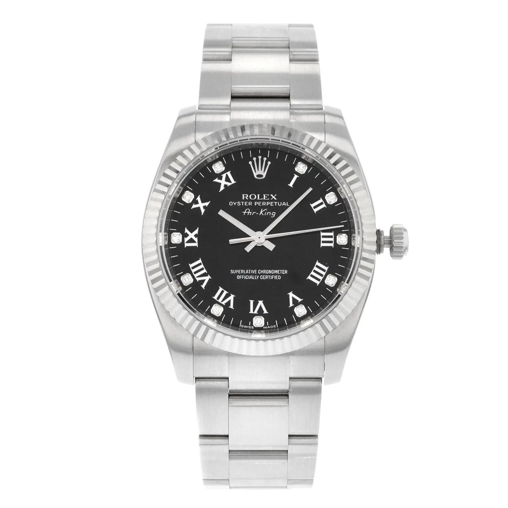 Front Full View Of Rolex 114234 Stainless Steel Watch Pre Owned Condition {Product Condition}