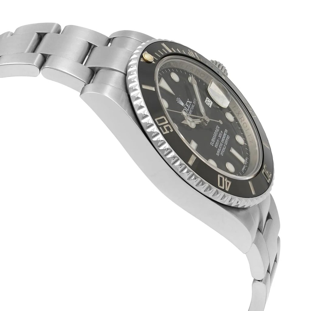 View Of Opposite Crown Facing Side Of Rolex 116610 Stainless Steel Watch Pre Owned Condition