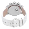 Back View Of Screwback Back Case And Closed Leather Band Of Maurice Lacroix LC1087-SS001-821 Watch Unworn Condition