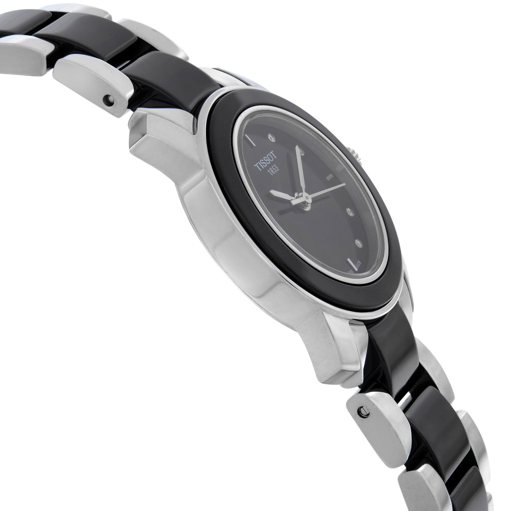 View Of Opposite Crown Facing Side Of Tissot T064.210.22.056.00 Stainless Steel Watch New With Defects Condition