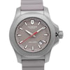 Up Close Front Facing Picture Of Victorinox 241757 Titanium Watch Display Model Condition