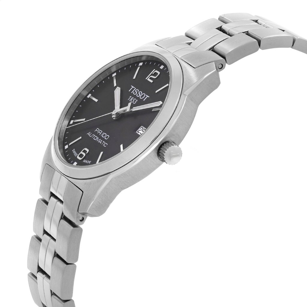 View Of Crown Facing Side Of Tissot T049.407.11.057.00 Stainless Steel Watch Display Model Condition