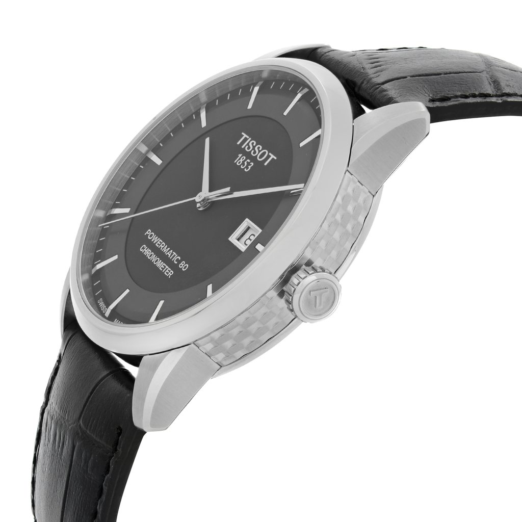 View Of Crown Facing Side Of Tissot T086.408.16.051.00 Stainless Steel Watch New With Defects Condition
