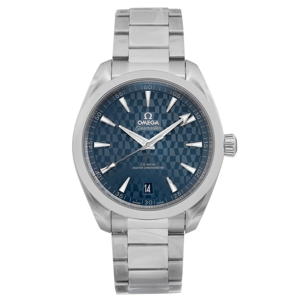 Front Full View Of OMEGA 522.12.41.21.03.001 Stainless Steel Watch Display Model Condition Excellent