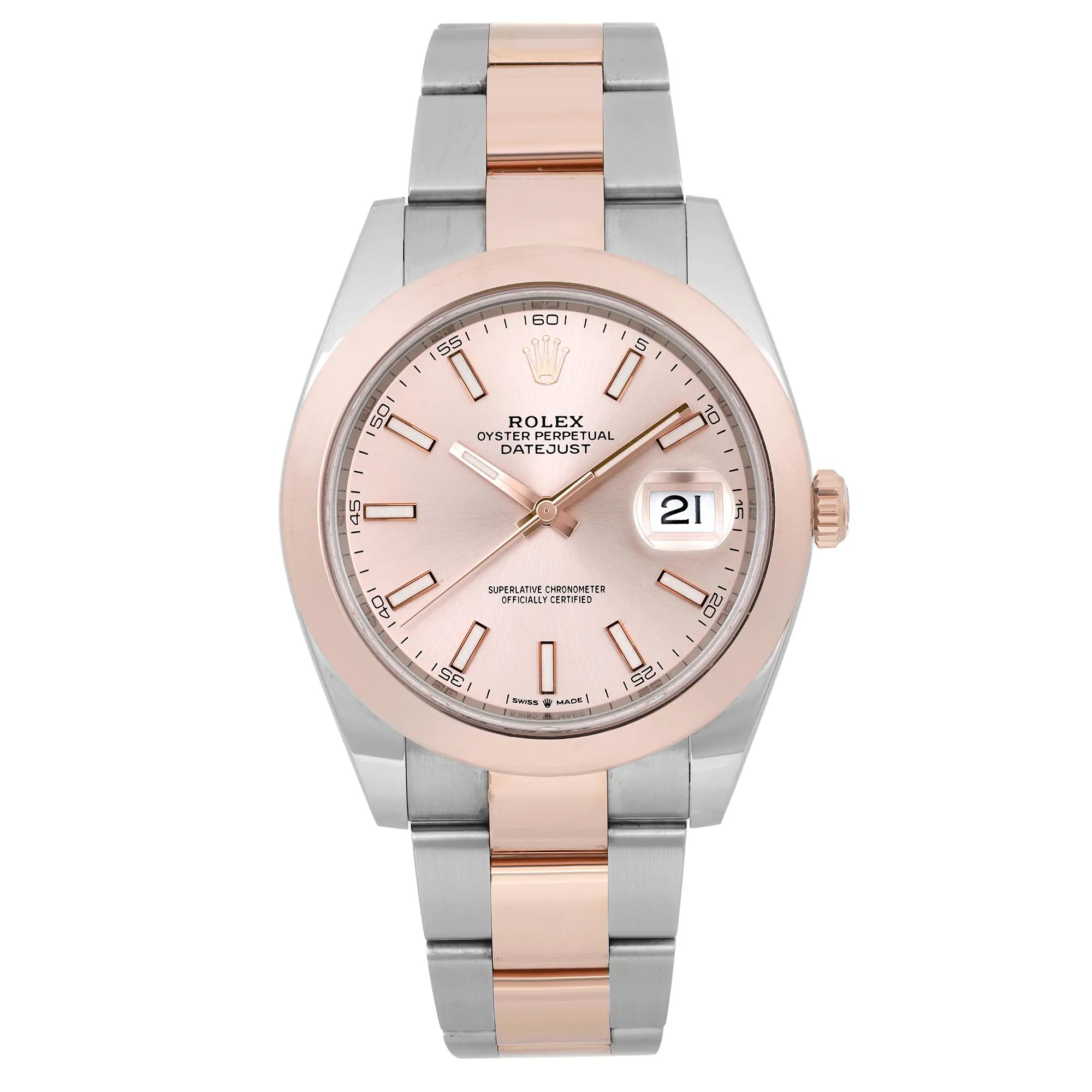 Front Full View Of Rolex 126301 Stainless Steel Watch Pre Owned Condition Excellent