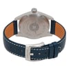 Back View Of Screwback Back Case And Closed Leather Band Of Longines L3.810.4.93.0 Watch Unworn Condition
