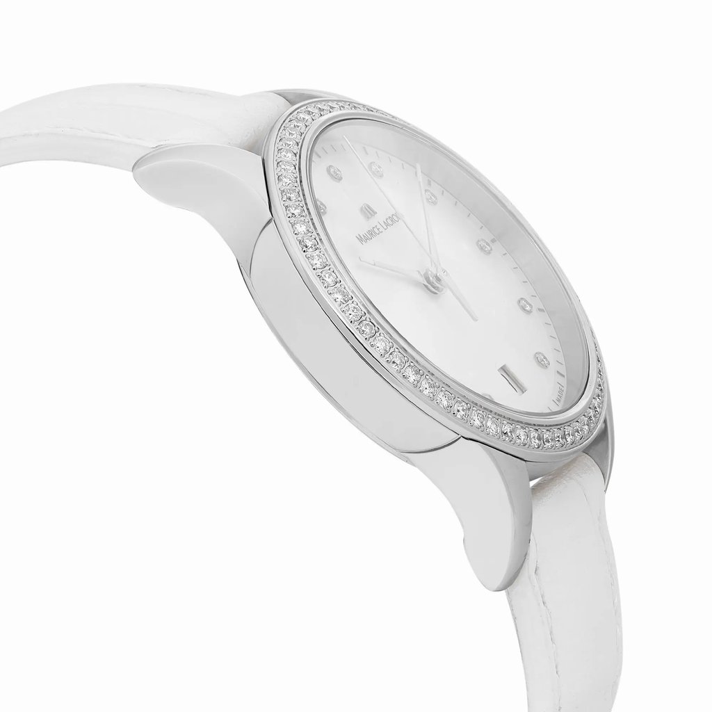 View Of Opposite Crown Facing Side Of Maurice Lacroix LC1026-SD501-170 Stainless Steel Watch Unworn Condition