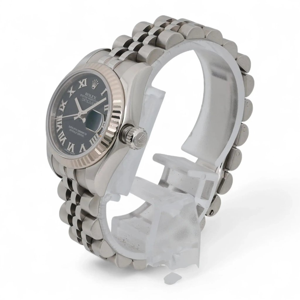 View Of Crown Facing Side Of Rolex 179174 Stainless Steel Watch Pre Owned Condition