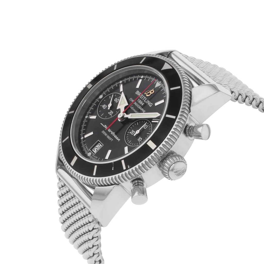 View Of Crown Facing Side Of Breitling A2337024/BB81-154A Stainless Steel Watch Pre Owned Condition