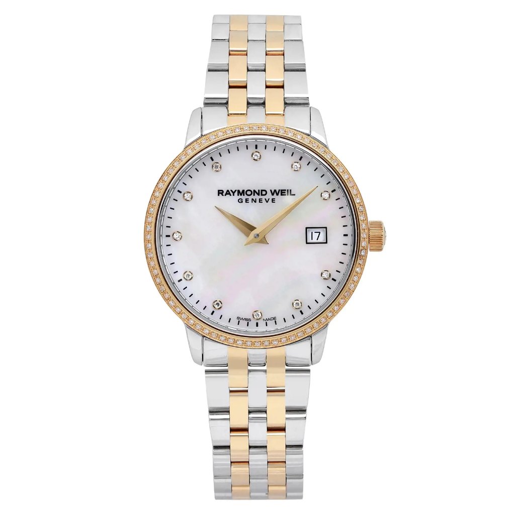 Front Full View Of RAYMOND WEIL 5388-SPS-97081 Stainless Steel Watch Pre Owned Condition Good