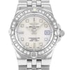 Up Close Front Facing Picture Of Breitling A71340LA/A713-SS Stainless Steel Watch Pre Owned Condition
