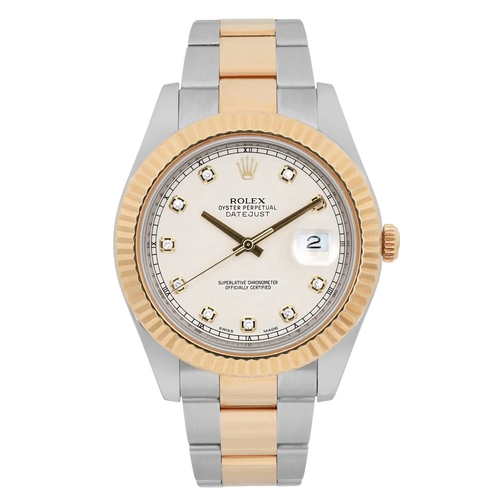Front Full View Of Rolex 116333 Stainless Steel Watch Pre Owned Condition Good