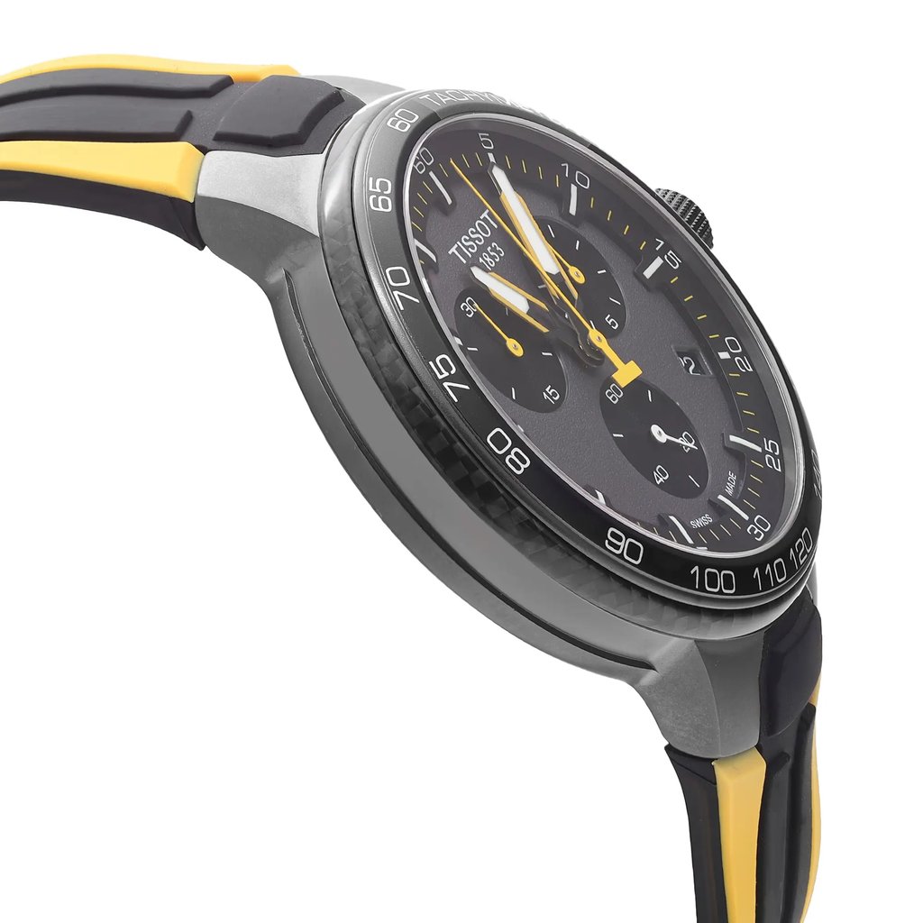 View Of Opposite Crown Facing Side Of Tissot T111.417.37.441.00 Stainless Steel Watch Pre Owned Condition