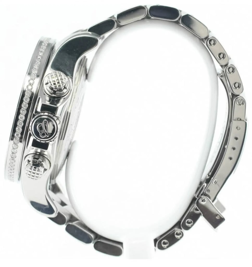 View Of Crown Facing Side Of Breitling A1337011/A660-135A Stainless Steel Watch Pre Owned Condition