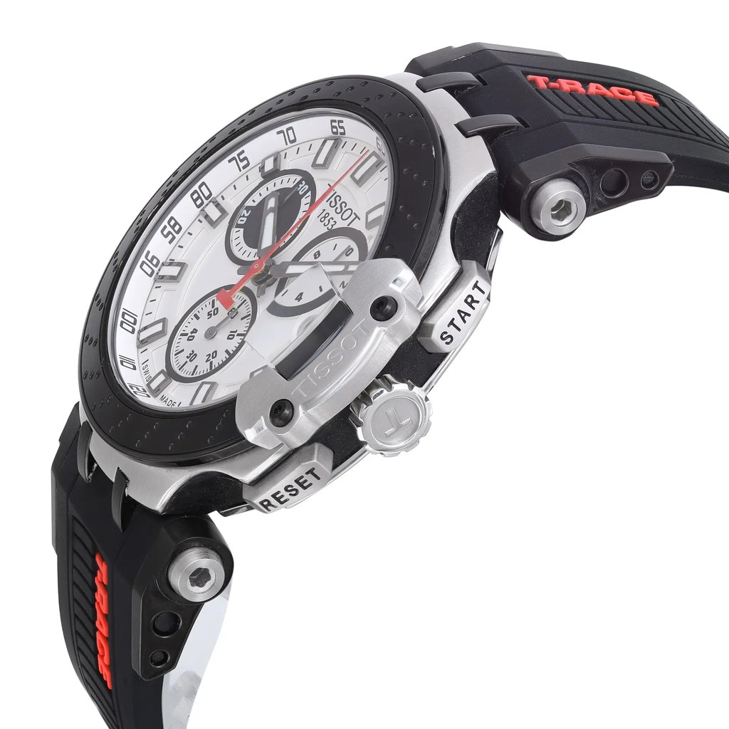 View Of Crown Facing Side Of Tissot T115.417.27.011.00 Stainless Steel Watch Display Model Condition