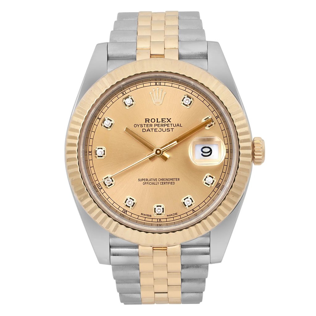 Front Full View Of Rolex 126333 Stainless Steel Watch Pre Owned Condition Good