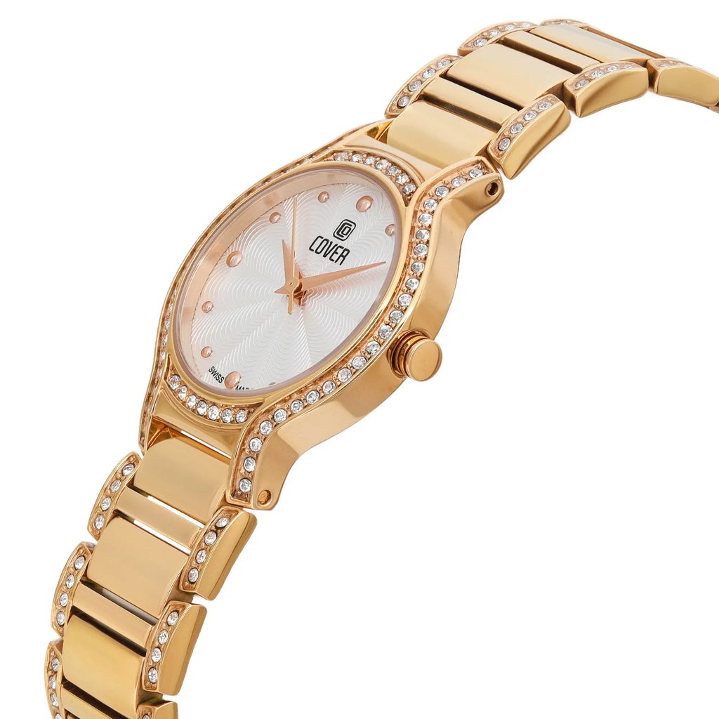 View Of Crown Facing Side Of COVER CO130.05 Stainless Steel Watch Pre Owned Condition