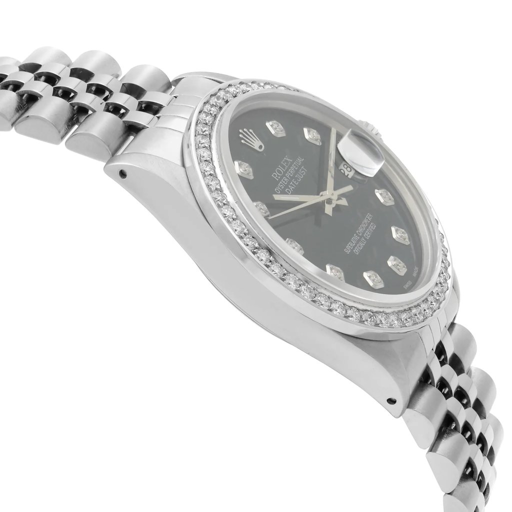 View Of Opposite Crown Facing Side Of Rolex 16014 Stainless Steel Watch Pre Owned Condition