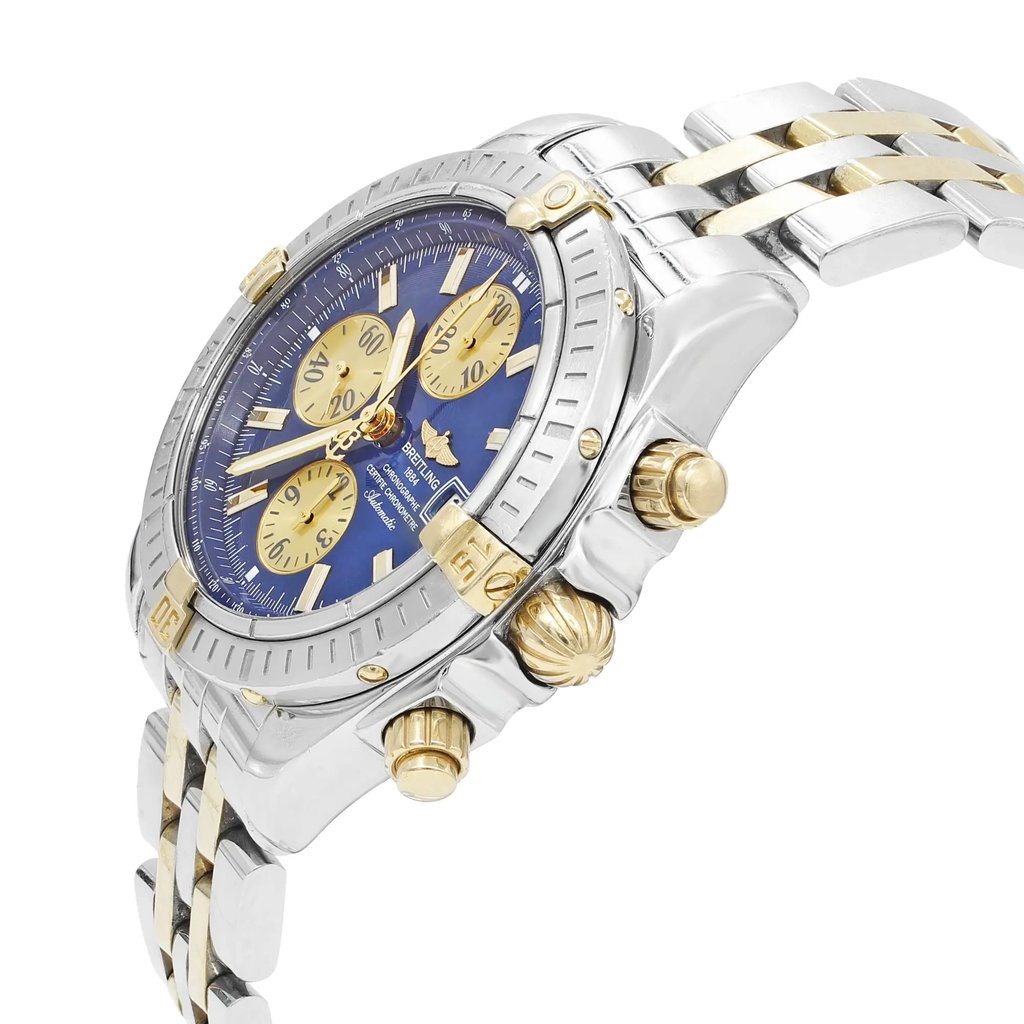 View Of Crown Facing Side Of Breitling B13356/C646-372D Stainless Steel Watch Pre Owned Condition