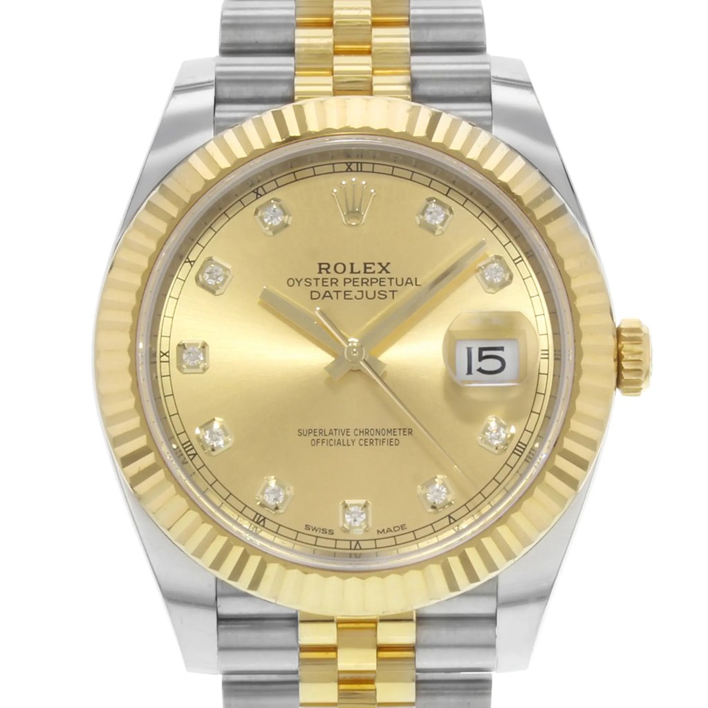 Up Close Front Facing Picture Of Rolex 126333 Stainless Steel Watch Unworn Condition