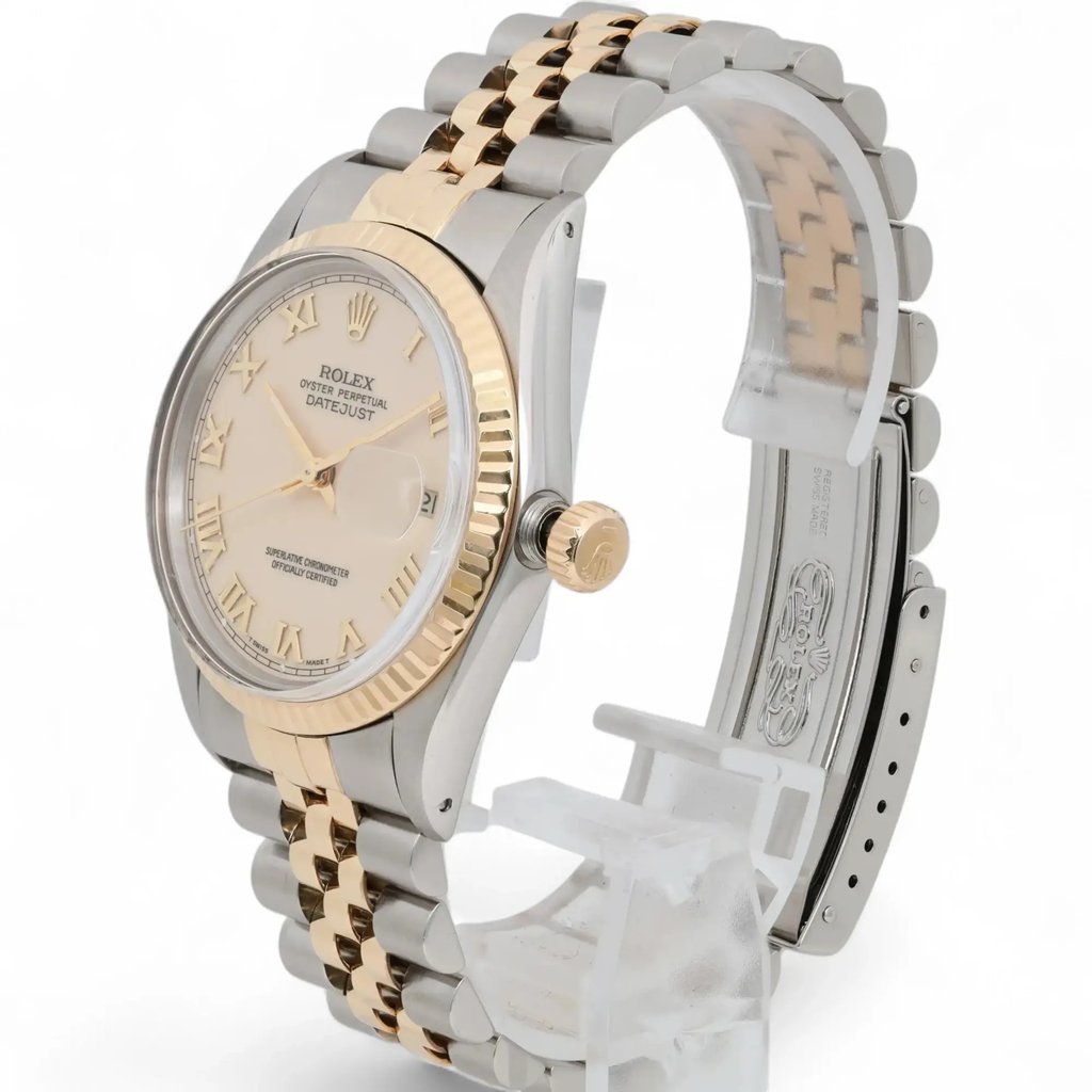 View Of Crown Facing Side Of Rolex 16013 Stainless Steel Watch Pre Owned Condition